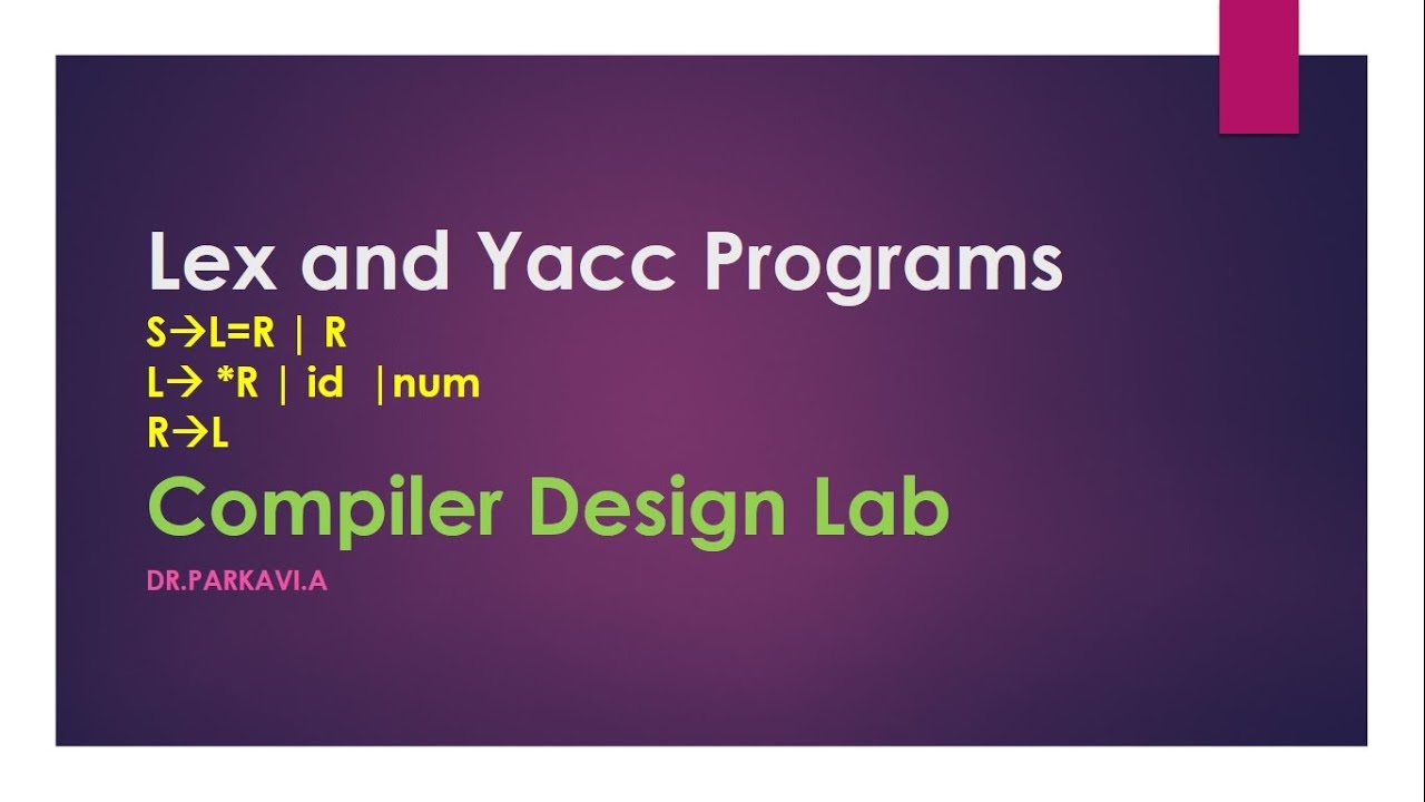 lex and yacc pdf